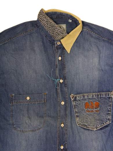 TURQUOISE DENIM SHIRT