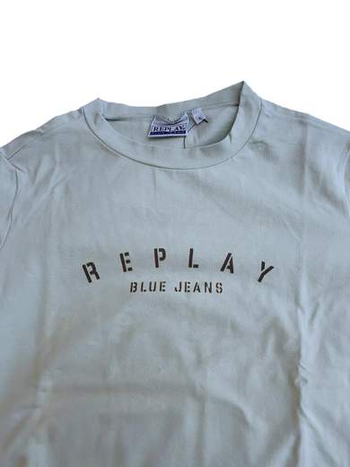 REPLAY W38248 Long Sleeves Tee with Round Neck