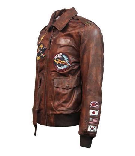 TOP GUN Super Vintage “Flying Tigers” Top Gun® Leather Jacket