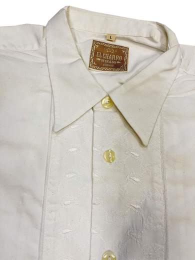 EL CHARRO Piteado Blanco Shirt