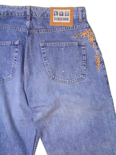TURQUOISE INDIAN JEANS