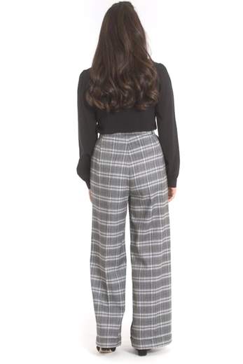 HELL BUNNY FROSTINE SWING TROUSERS
