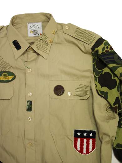 GIGOLÈ RELAB Wiz camicia custom con toppe