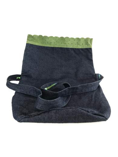 FORNARINA GREEN DENIM BAG