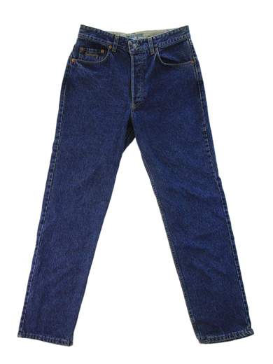 TURQUOISE Leather Patch Jeans