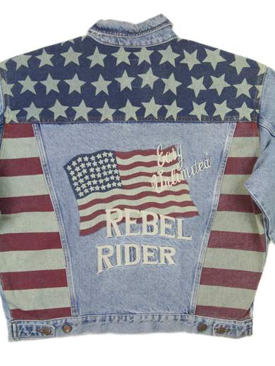 UNLIMITED Easy Denim Jacket American Flag