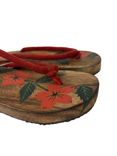 REPLAY Floral Wooden Flip-Flops