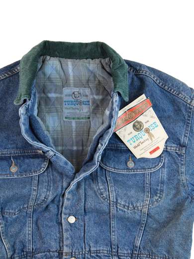 TURQUOISE TIBET NEPAL JACKET BLUE