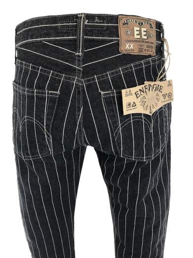 ENERGIE Branded Wide Jeans gessato
