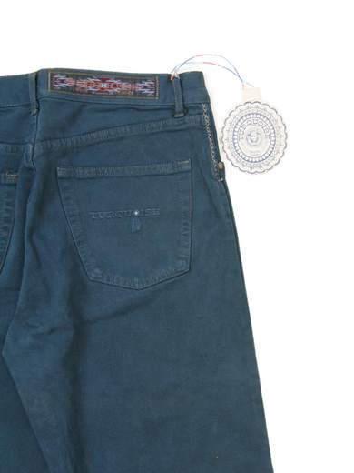 TURQUOISE BLUE PETROL JEANS
