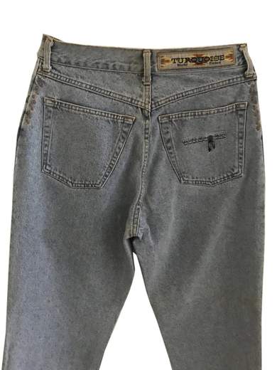TURQUOISE LEAF AND LET LEAVES JEANS