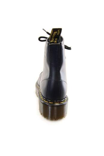 DR MARTENS Navy Smooth 8 Logo Eyelet Boots