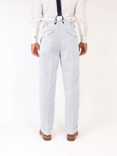 RINOMATA SARTORIA GIGOLE SWING PANT WHT/BLUE