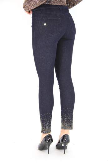 TWINSET Skinny jeans with crystals and studs 192MT2222