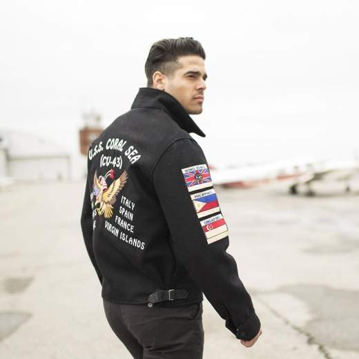 COCKPIT USA U.S.S. Coral Sea Tribute Deck Jacket