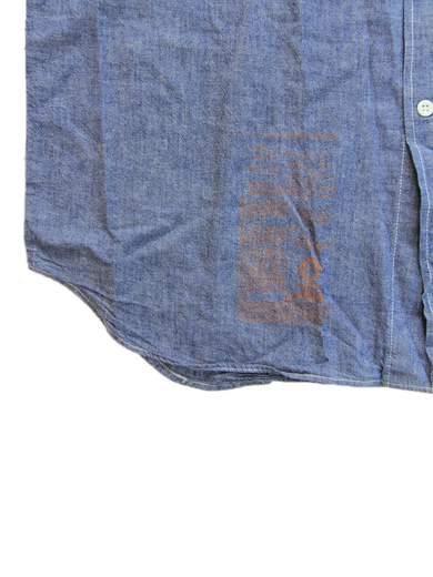 AVIREX Chambray camicia in denim con ricami
