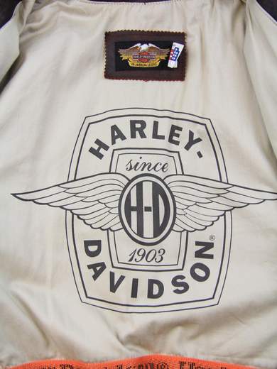 HARLEY DAVIDSON Legend Leather Bomber with Sheepskin Collar