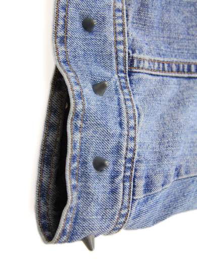 FORNARINA 5 Sleeveless Denim Jacket with Studs