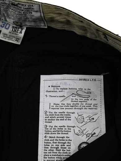 AVIREX W248 PANTALONI