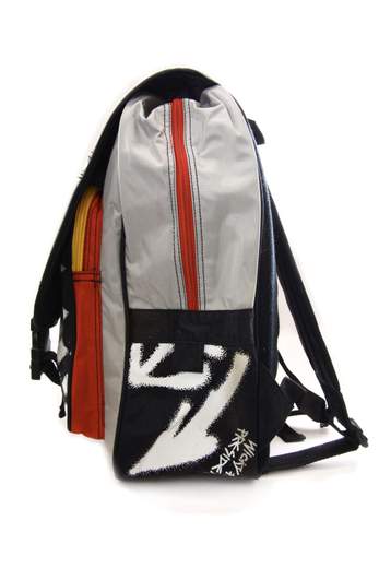 ENERGIE Patella Dog Backpack Graffiti and Check B/W
