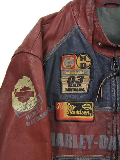 HARLEY DAVIDSON 516516240 Three Colours Leather Jacket