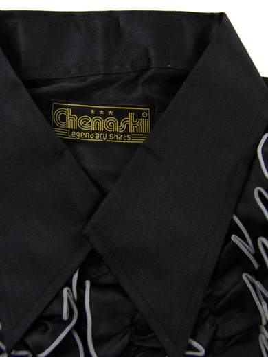 CHENASKI Camicia satinata con volant
