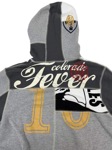 GIGOLÈ ARCHIVE Clad Hoody felpa patchwork con cappuccio