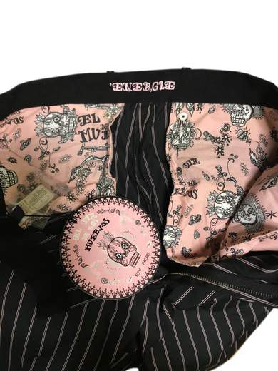 ENERGIE Purdex El Dia de Los Muertos pantaloni gessati