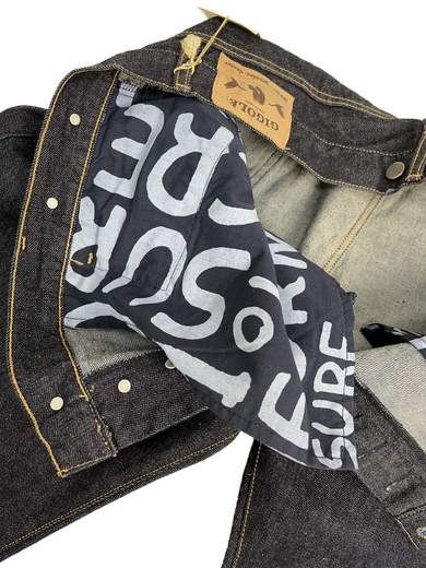 GIGOLÈ ARCHIVE Fifty/Fifty V Jeans taglio Anni Cinquanta con cimosa