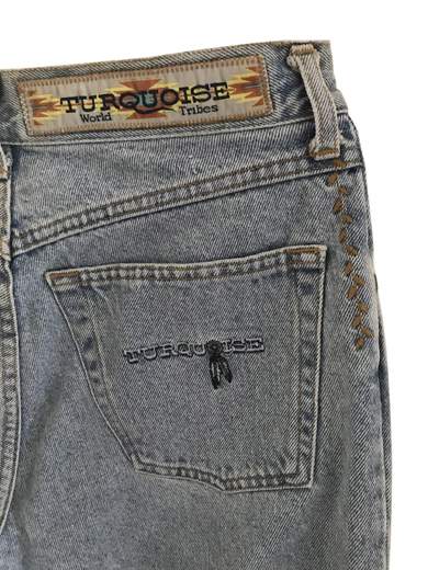TURQUOISE LEAF AND LET LEAVES JEANS