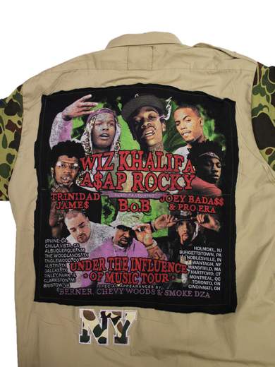 GIGOLÈ RELAB Wiz camicia custom con toppe