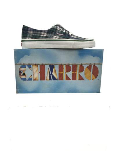 EL CHARRO Vintage Canvas Sneakers Tartan Green