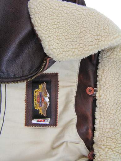 HARLEY DAVIDSON Legend Leather Bomber with Sheepskin Collar