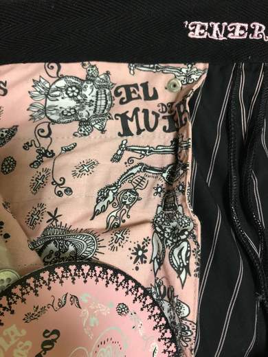 ENERGIE Purdex El Dia de Los Muertos pantaloni gessati