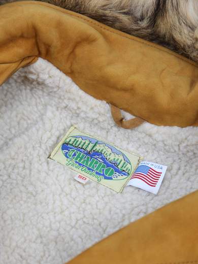 EL CHARRO Wool/Leather Checkered Coat with Sheepskin