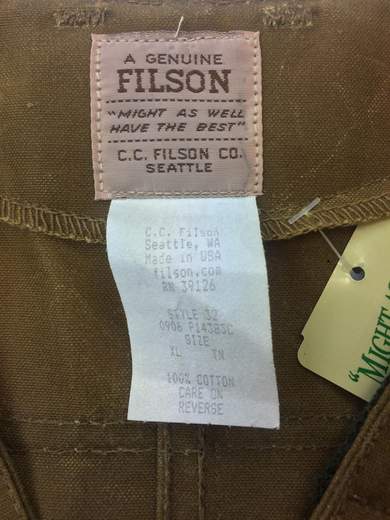 FILSON 032 gilet da caccia in cotone cerato