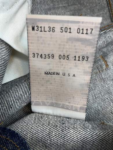 LEVI’S 501.01.07 Jeans Made in U.S.A.
