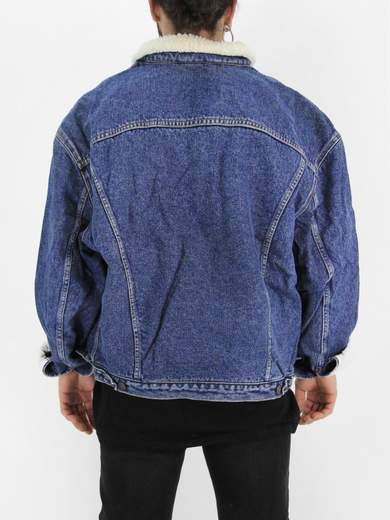 LEVI’S JEANS.JKT.01 Giubbino in denim con fodera Sherpa