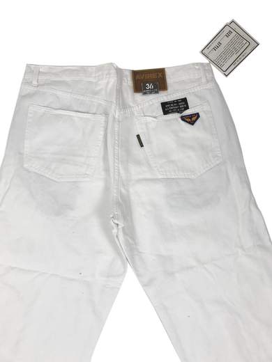 AVIREX W161 White Plush Jeans