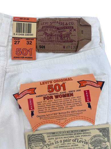 LEVI’S 501.01.50 White Dyed Jeans
