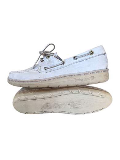 TIMBERLAND White Boat Shoes 75061 Scuppered Made in U.S.A.