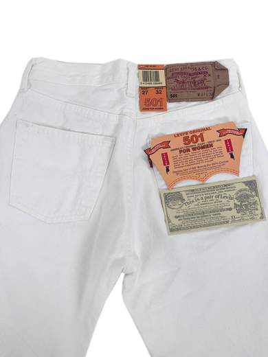 LEVI’S 501.01.50 White Dyed Jeans