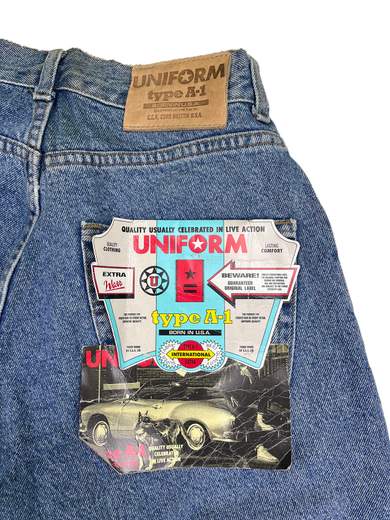 UNIFORM Type A-1 Eighties Jeans with Applique