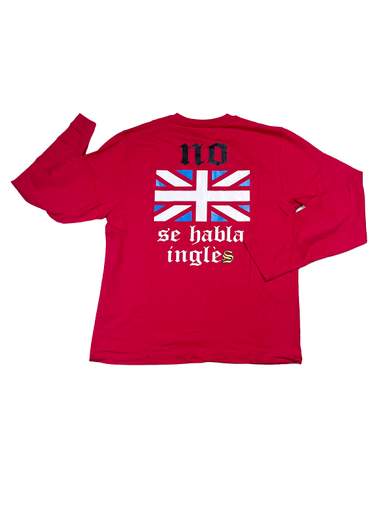 SPANGLISH SPAU231A No se habla ínglès T-Shirt a manica lunga