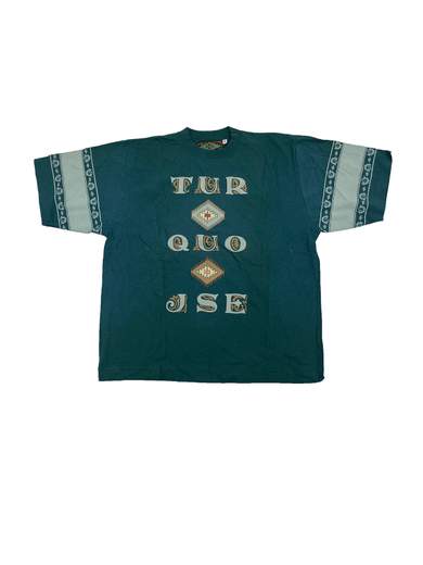 TURQUOISE Tur Tee Eighties Short T-Shirt