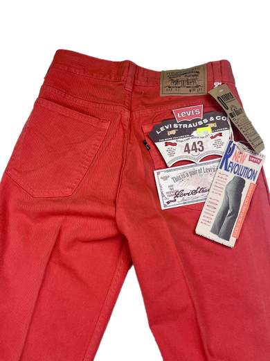 LEVI’S 443 Flare Flat Pleated Over-dyed Jeans