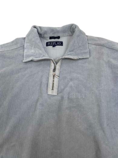 REPLAY Ridgey Ridged Polo Sweater