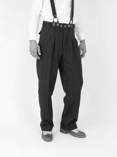 RINOMATA SARTORIA GIGOLE Pantaloni Swing a righe stile Anni Cinquanta
