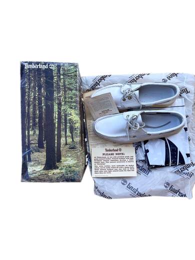 TIMBERLAND White Boat Shoes 75061 Scuppered Made in U.S.A.