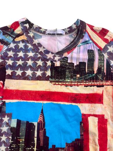 GIGOLÈ ARCHIVE Exoos Multicolour T-Shirt America